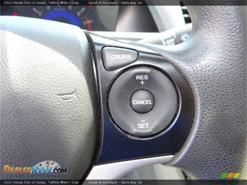2012 Honda Civic LX Sedan Taffeta White / Gray Photo #20