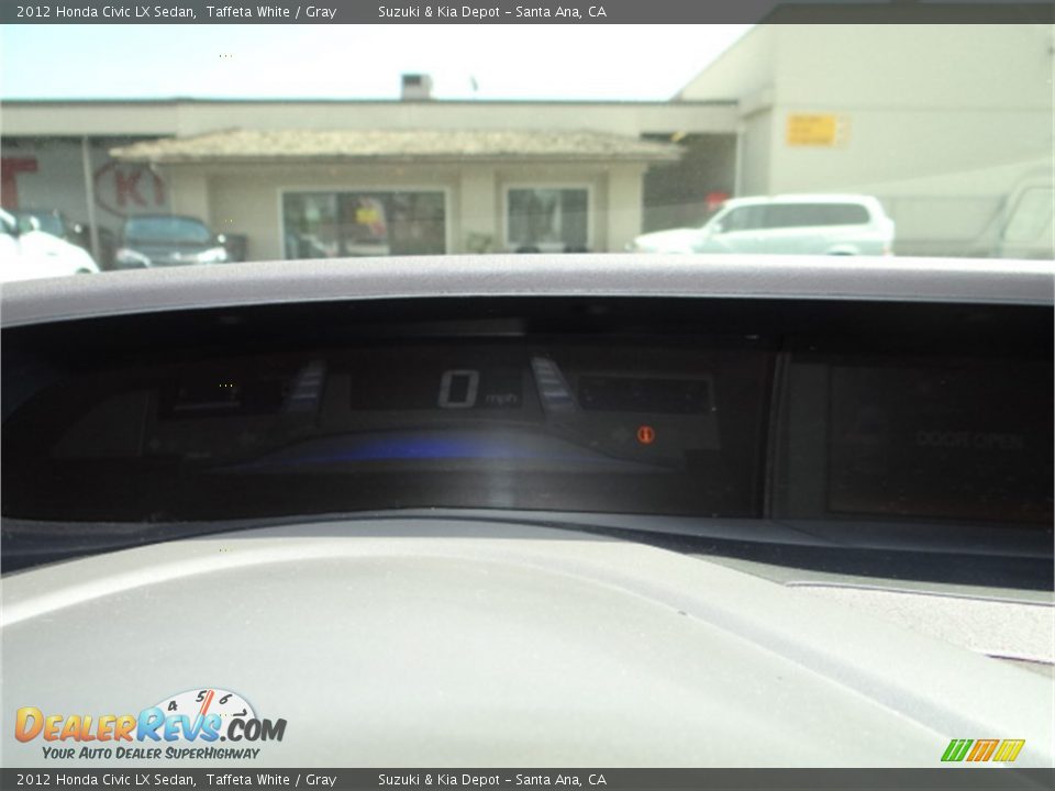 2012 Honda Civic LX Sedan Taffeta White / Gray Photo #22