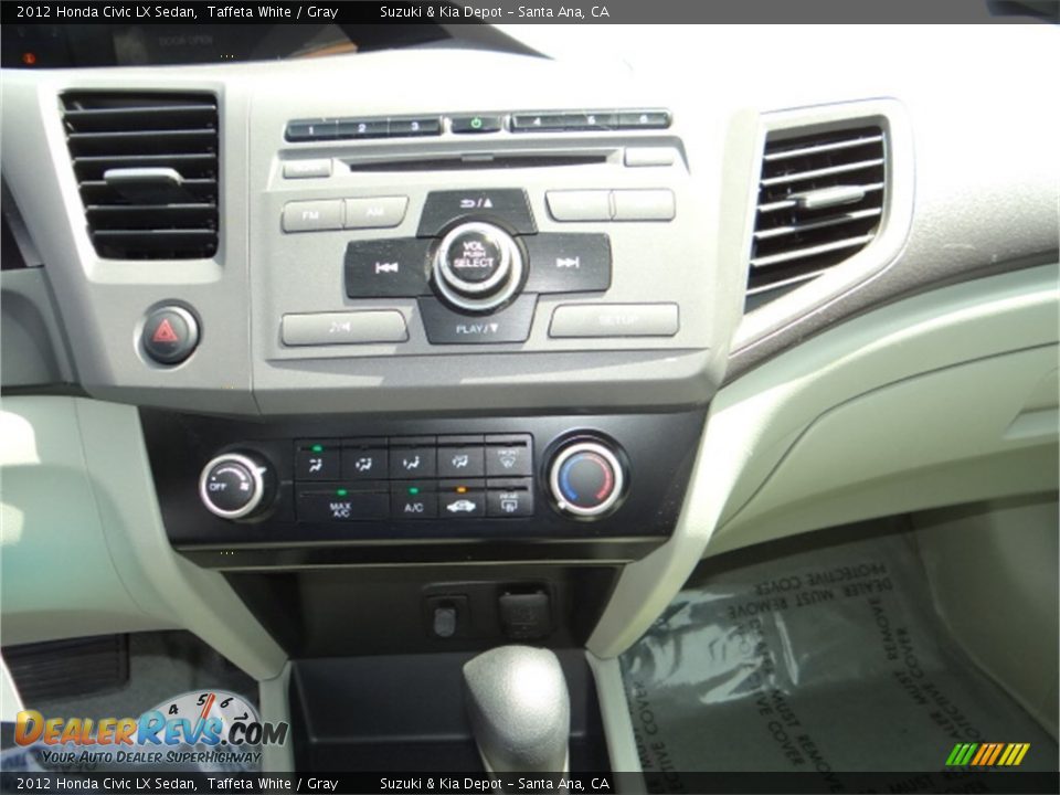 2012 Honda Civic LX Sedan Taffeta White / Gray Photo #24