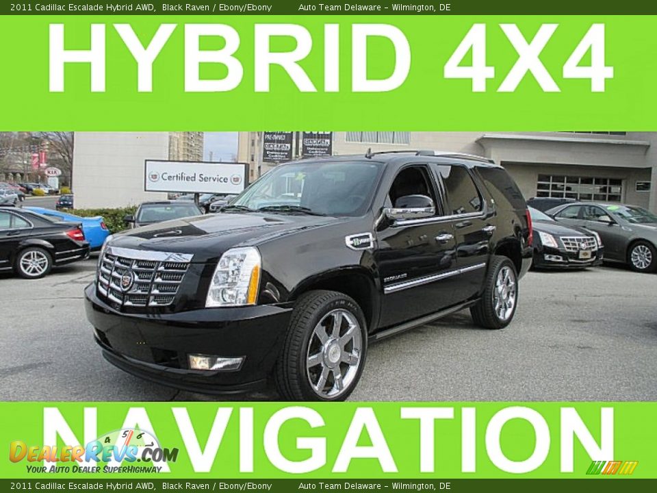 2011 Cadillac Escalade Hybrid AWD Black Raven / Ebony/Ebony Photo #1
