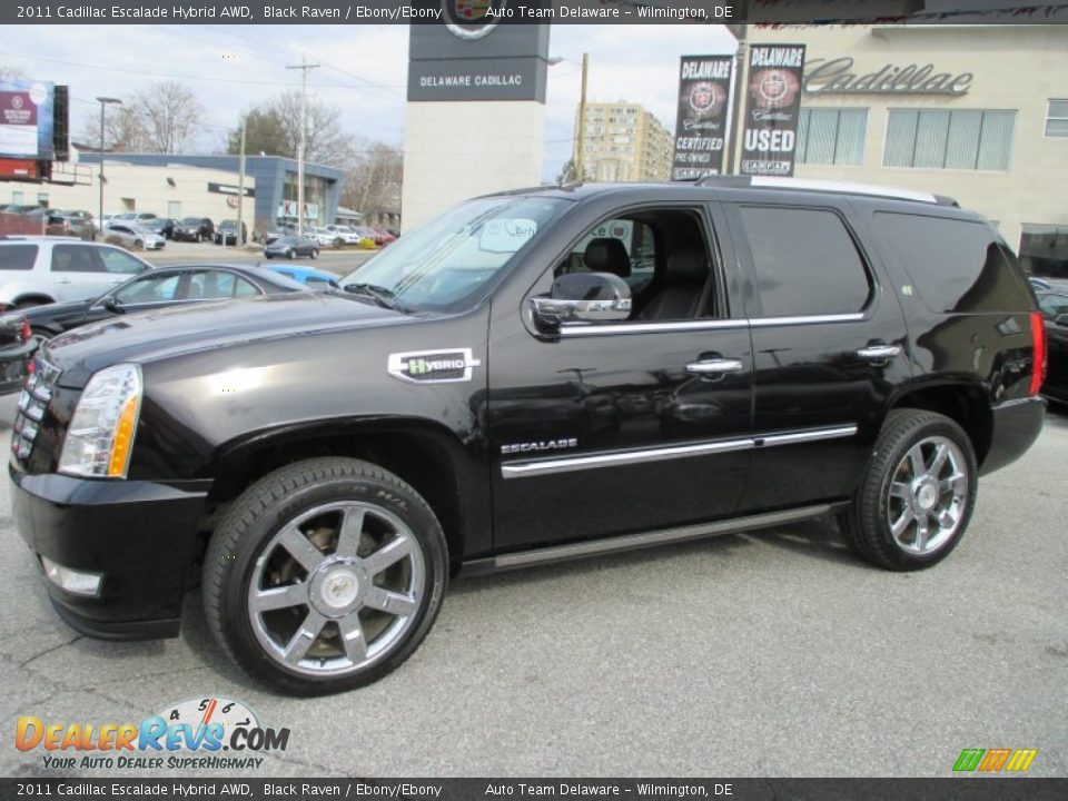 2011 Cadillac Escalade Hybrid AWD Black Raven / Ebony/Ebony Photo #3