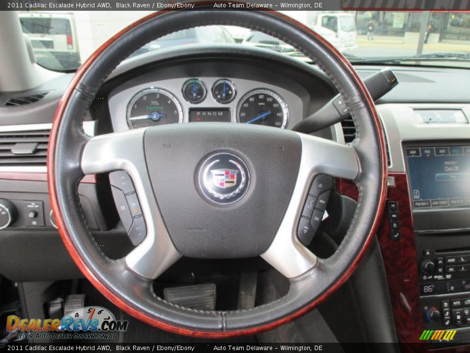 2011 Cadillac Escalade Hybrid AWD Steering Wheel Photo #12