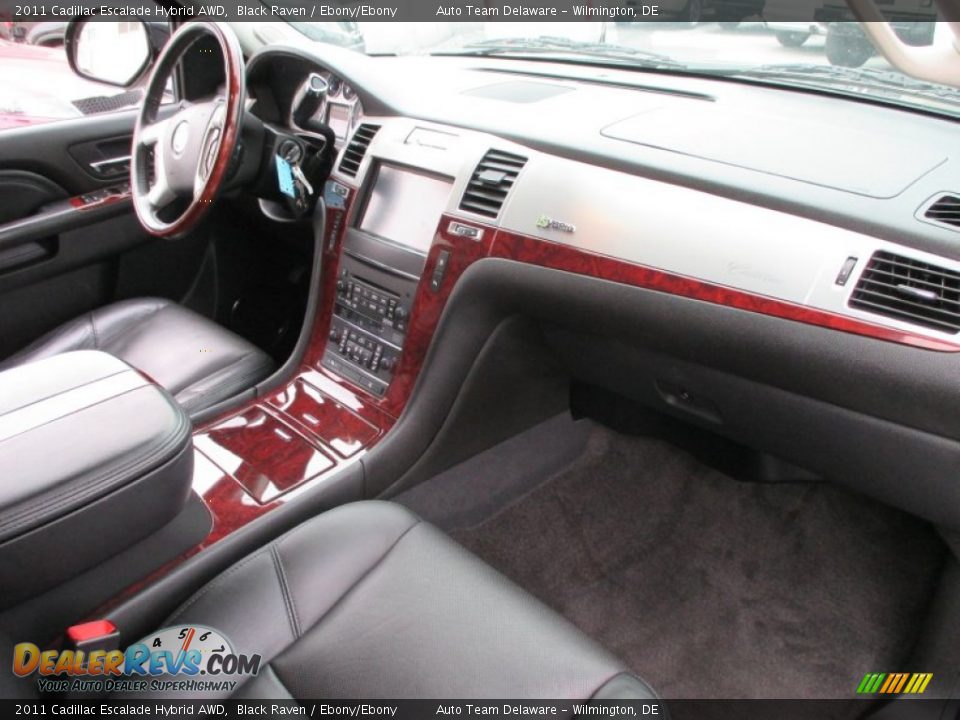 2011 Cadillac Escalade Hybrid AWD Black Raven / Ebony/Ebony Photo #14