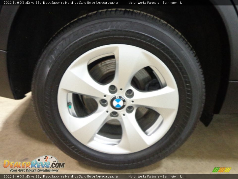2011 BMW X3 xDrive 28i Black Sapphire Metallic / Sand Beige Nevada Leather Photo #9