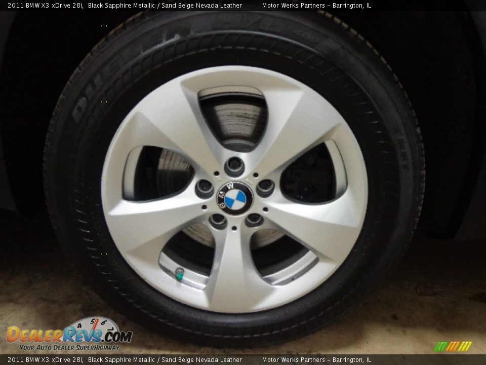 2011 BMW X3 xDrive 28i Black Sapphire Metallic / Sand Beige Nevada Leather Photo #13