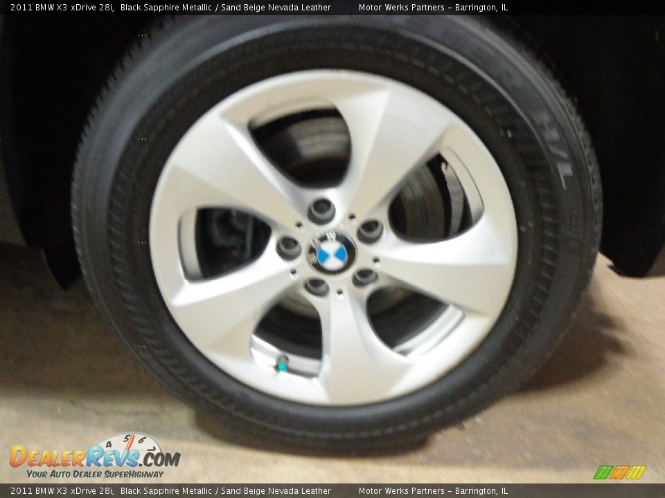 2011 BMW X3 xDrive 28i Black Sapphire Metallic / Sand Beige Nevada Leather Photo #15