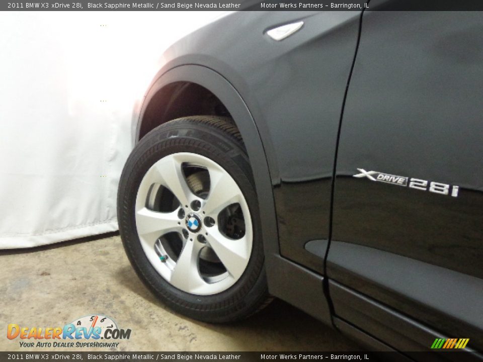 2011 BMW X3 xDrive 28i Black Sapphire Metallic / Sand Beige Nevada Leather Photo #20