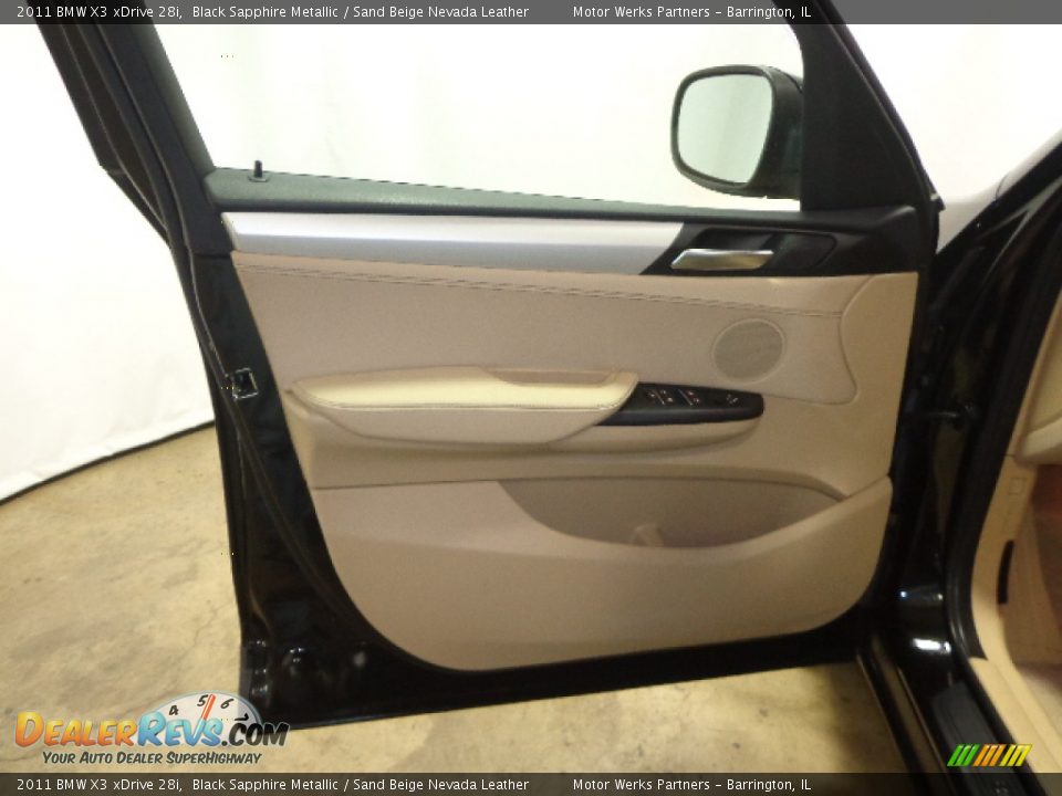 2011 BMW X3 xDrive 28i Black Sapphire Metallic / Sand Beige Nevada Leather Photo #29