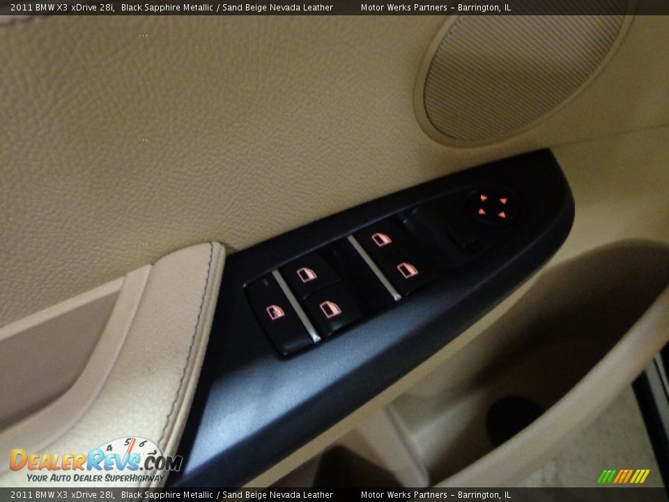 2011 BMW X3 xDrive 28i Black Sapphire Metallic / Sand Beige Nevada Leather Photo #30