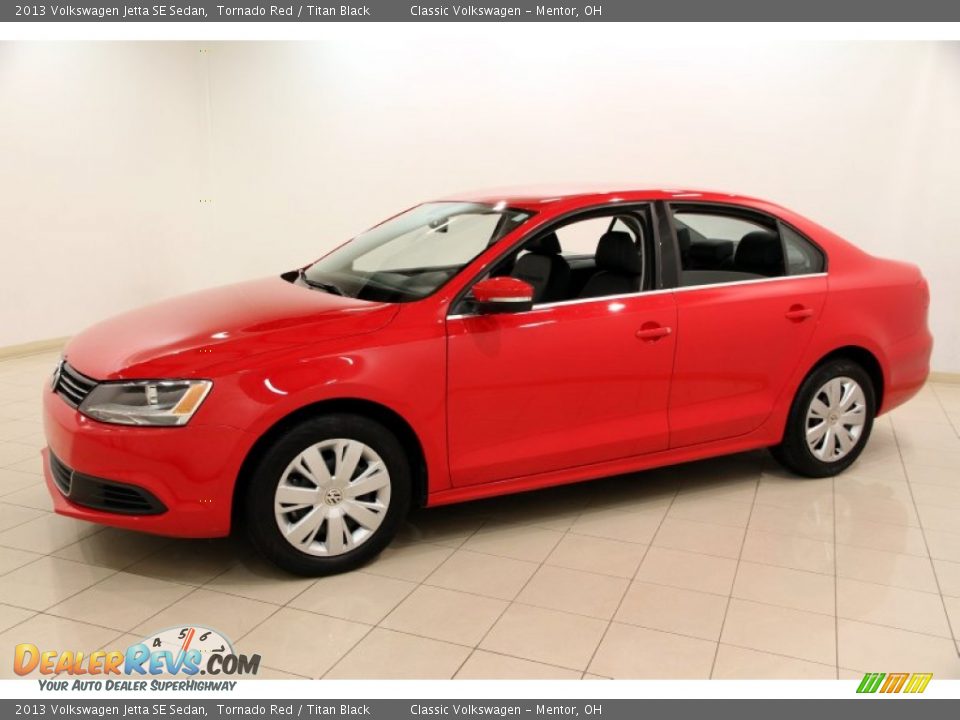 2013 Volkswagen Jetta SE Sedan Tornado Red / Titan Black Photo #3