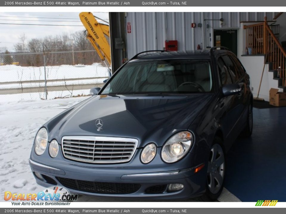 2006 Mercedes-Benz E 500 4Matic Wagon Platinum Blue Metallic / Ash Photo #4