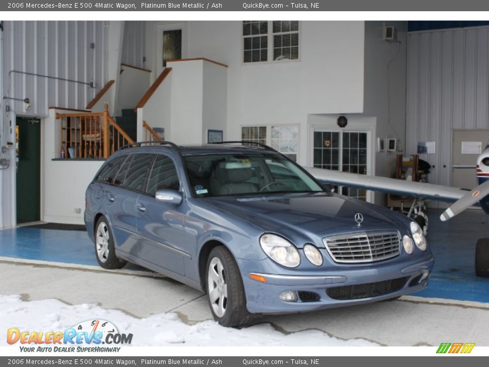 2006 Mercedes-Benz E 500 4Matic Wagon Platinum Blue Metallic / Ash Photo #11