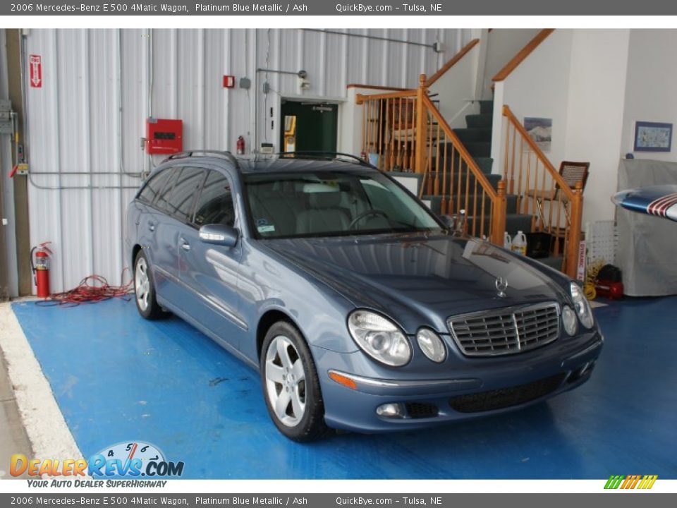 2006 Mercedes-Benz E 500 4Matic Wagon Platinum Blue Metallic / Ash Photo #12