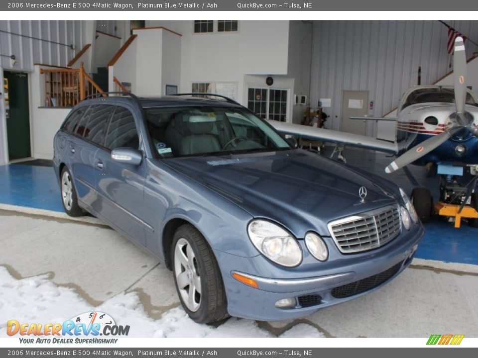 2006 Mercedes-Benz E 500 4Matic Wagon Platinum Blue Metallic / Ash Photo #13