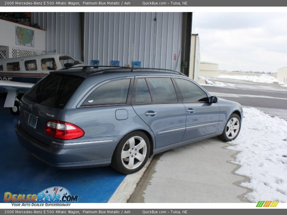 2006 Mercedes-Benz E 500 4Matic Wagon Platinum Blue Metallic / Ash Photo #14