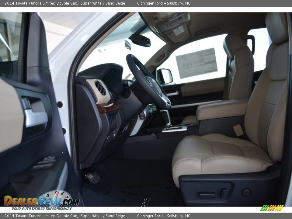2014 Toyota Tundra Limited Double Cab Super White / Sand Beige Photo #6