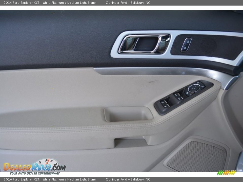 2014 Ford Explorer XLT White Platinum / Medium Light Stone Photo #5