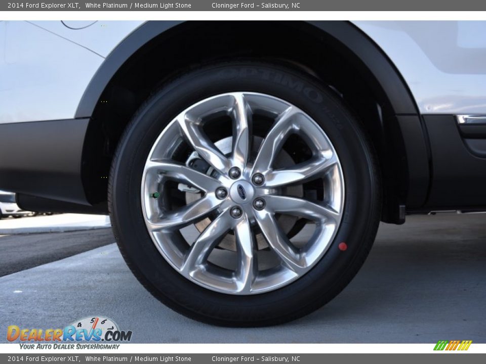 2014 Ford Explorer XLT White Platinum / Medium Light Stone Photo #11