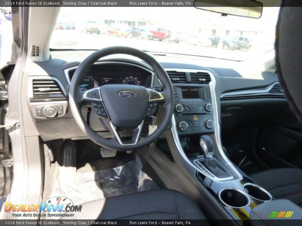 2014 Ford Fusion SE EcoBoost Sterling Gray / Charcoal Black Photo #14