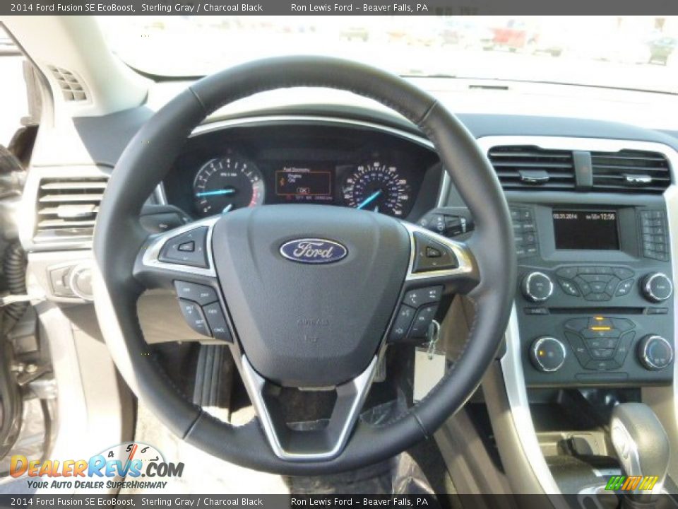 2014 Ford Fusion SE EcoBoost Sterling Gray / Charcoal Black Photo #18