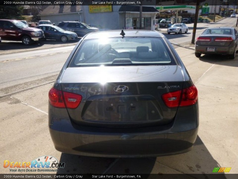 2009 Hyundai Elantra GLS Sedan Carbon Gray / Gray Photo #6