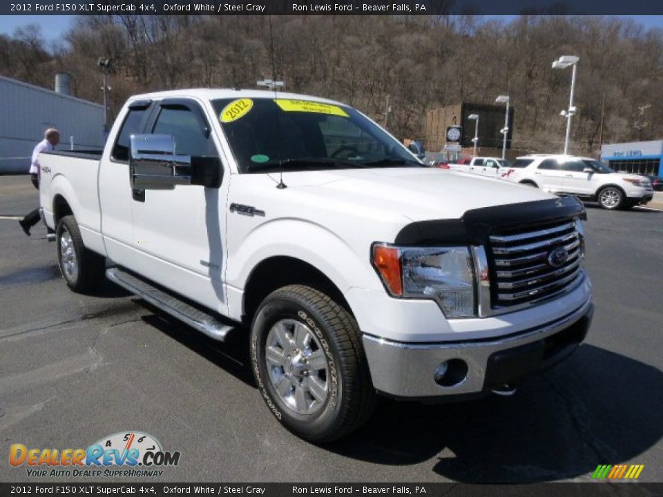 2012 Ford F150 XLT SuperCab 4x4 Oxford White / Steel Gray Photo #2