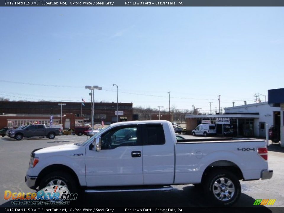 2012 Ford F150 XLT SuperCab 4x4 Oxford White / Steel Gray Photo #5