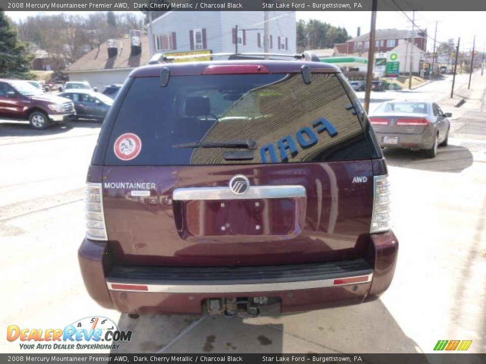 2008 Mercury Mountaineer Premier AWD Dark Cherry Metallic / Charcoal Black Photo #5