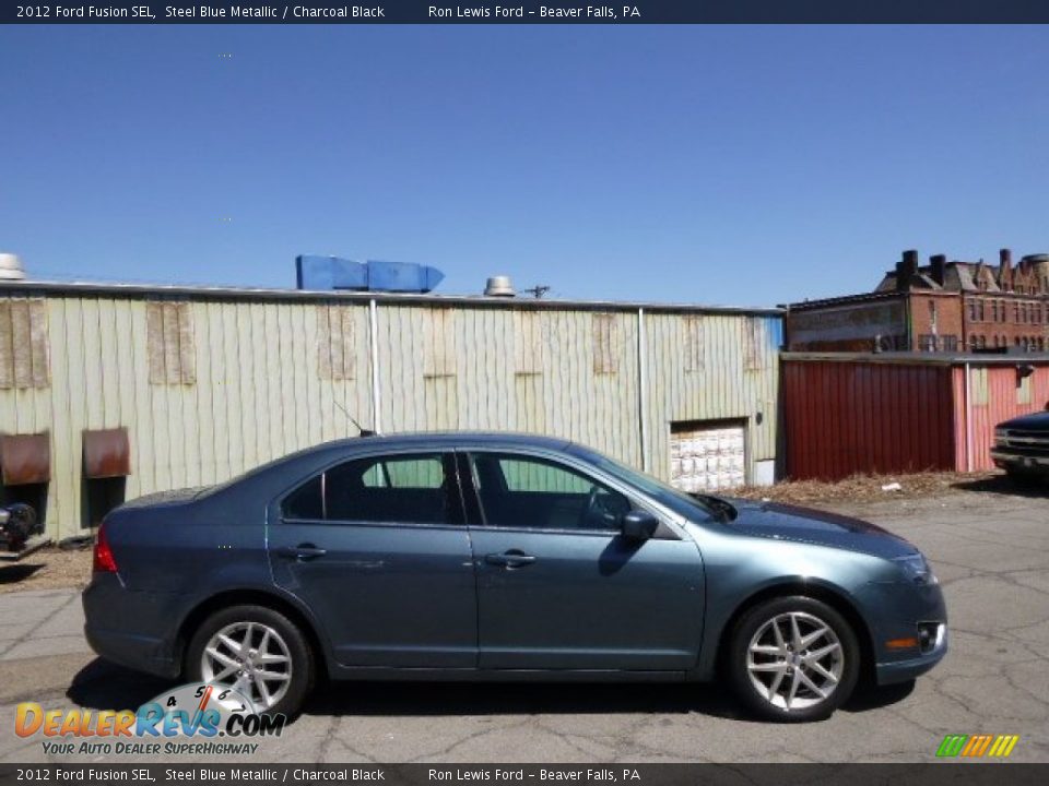 2012 Ford Fusion SEL Steel Blue Metallic / Charcoal Black Photo #1