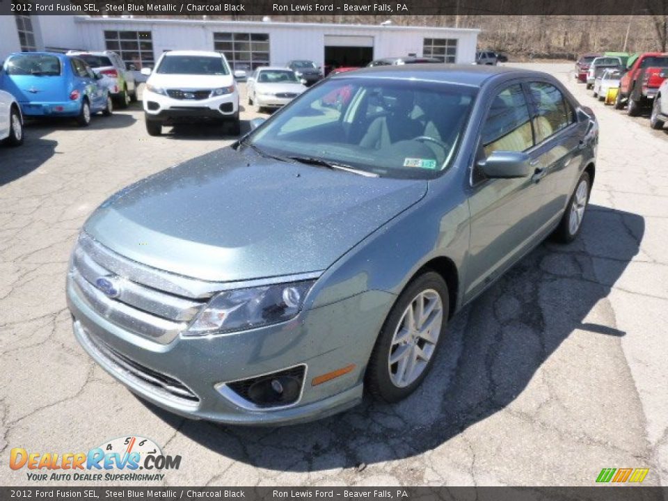 2012 Ford Fusion SEL Steel Blue Metallic / Charcoal Black Photo #4