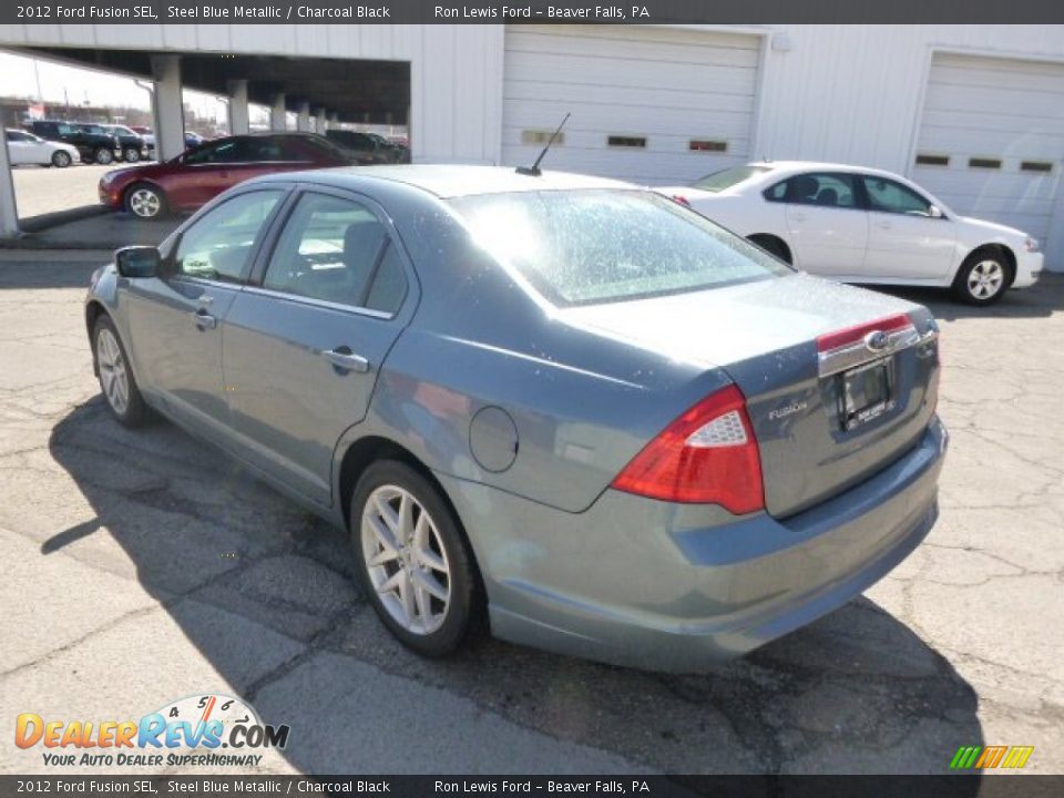 2012 Ford Fusion SEL Steel Blue Metallic / Charcoal Black Photo #6
