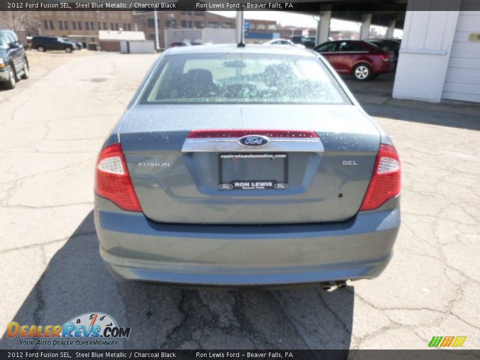 2012 Ford Fusion SEL Steel Blue Metallic / Charcoal Black Photo #7
