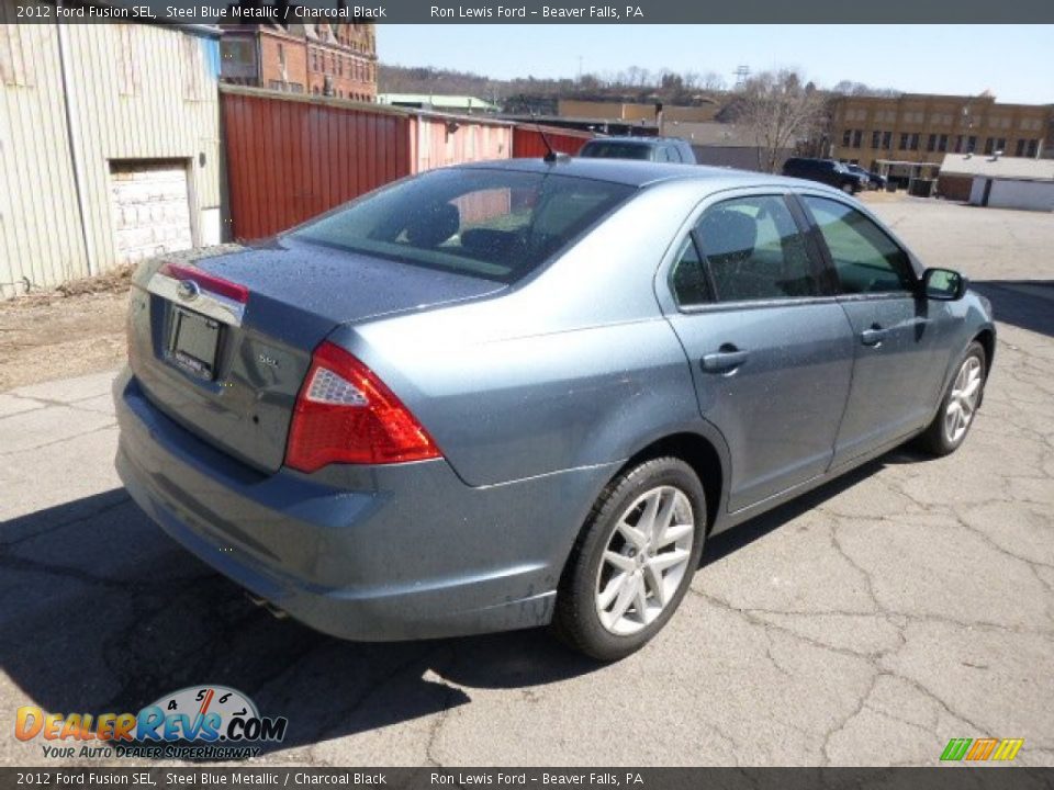 2012 Ford Fusion SEL Steel Blue Metallic / Charcoal Black Photo #8