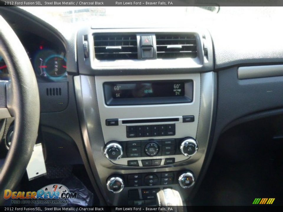2012 Ford Fusion SEL Steel Blue Metallic / Charcoal Black Photo #16