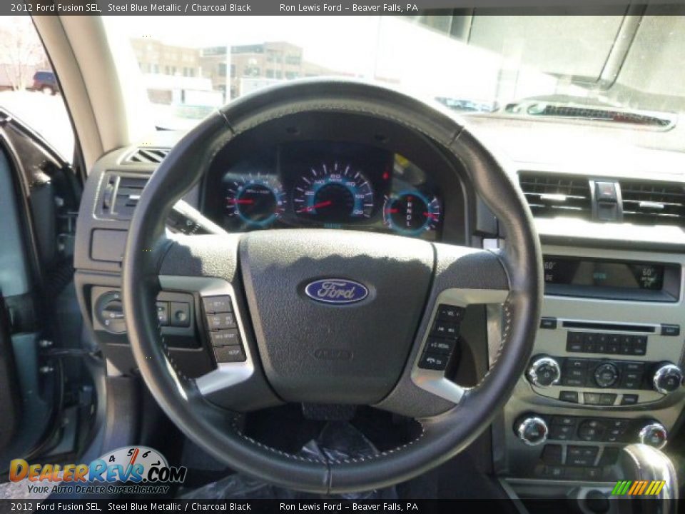 2012 Ford Fusion SEL Steel Blue Metallic / Charcoal Black Photo #18