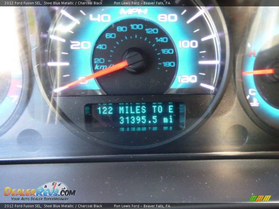 2012 Ford Fusion SEL Steel Blue Metallic / Charcoal Black Photo #19