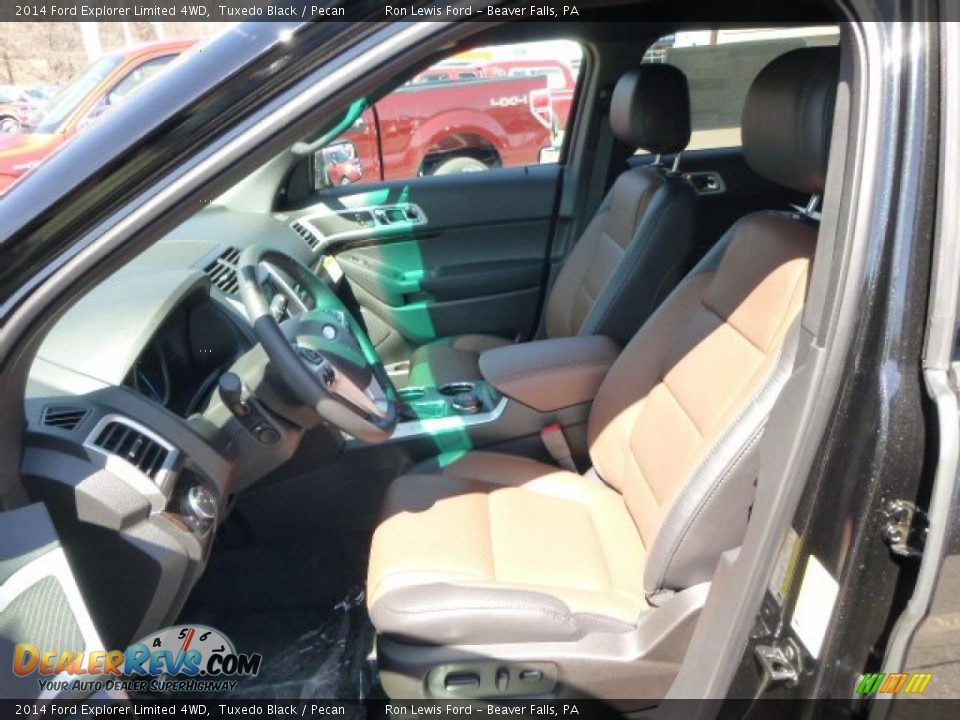 2014 Ford Explorer Limited 4WD Tuxedo Black / Pecan Photo #10