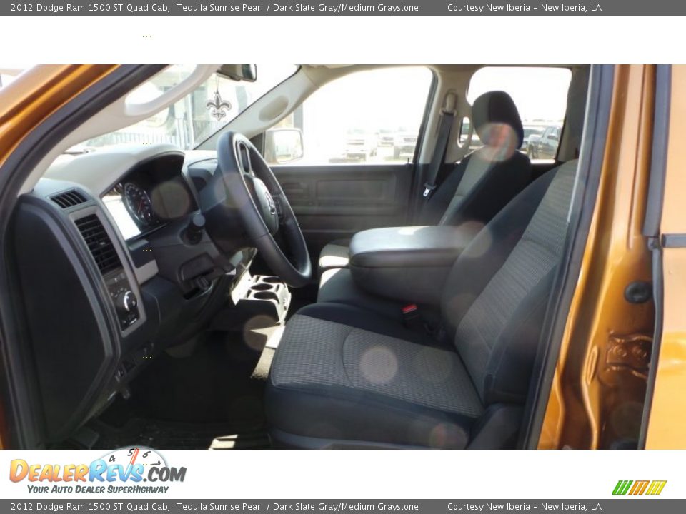 2012 Dodge Ram 1500 ST Quad Cab Tequila Sunrise Pearl / Dark Slate Gray/Medium Graystone Photo #12