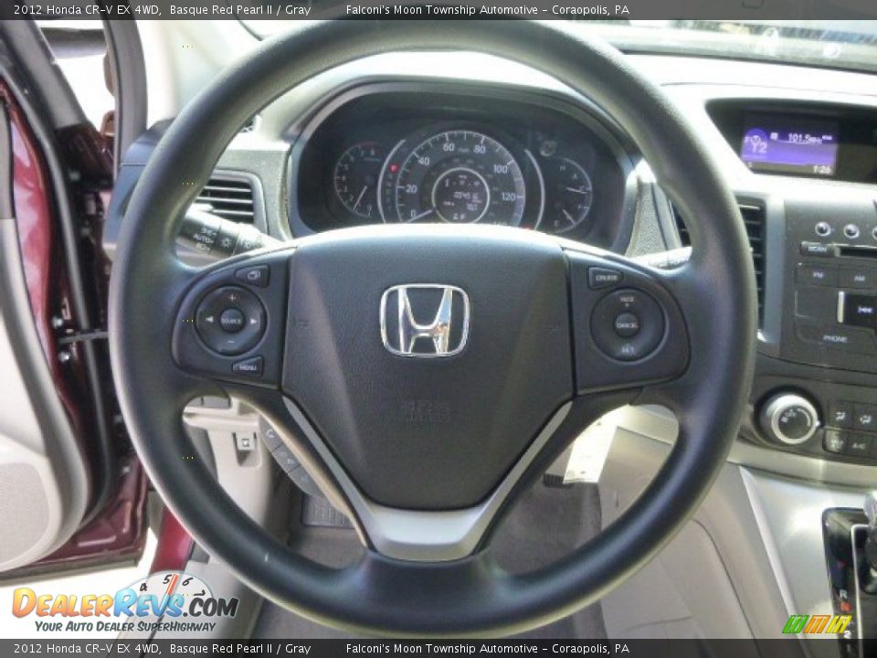 2012 Honda CR-V EX 4WD Basque Red Pearl II / Gray Photo #21