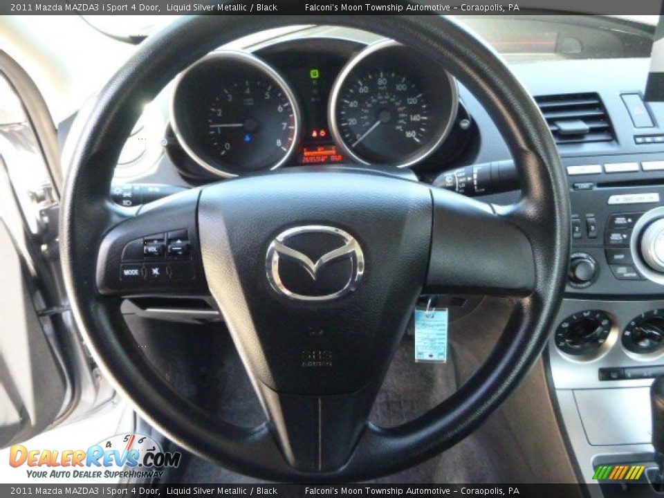 2011 Mazda MAZDA3 i Sport 4 Door Liquid Silver Metallic / Black Photo #22