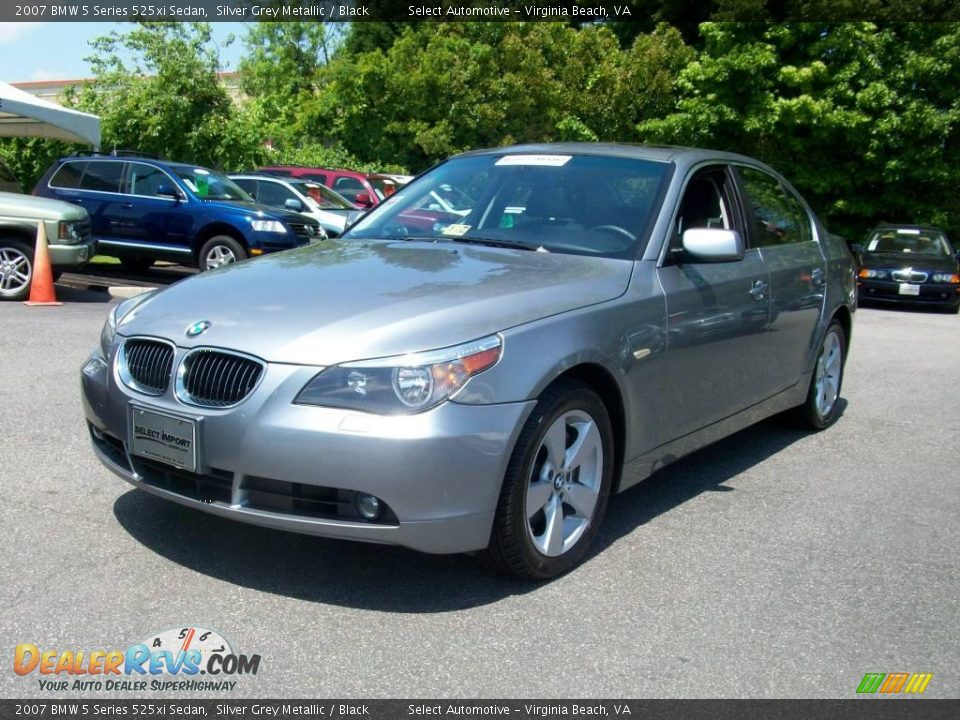 2007 BMW 5 Series 525xi Sedan Silver Grey Metallic / Black Photo #1