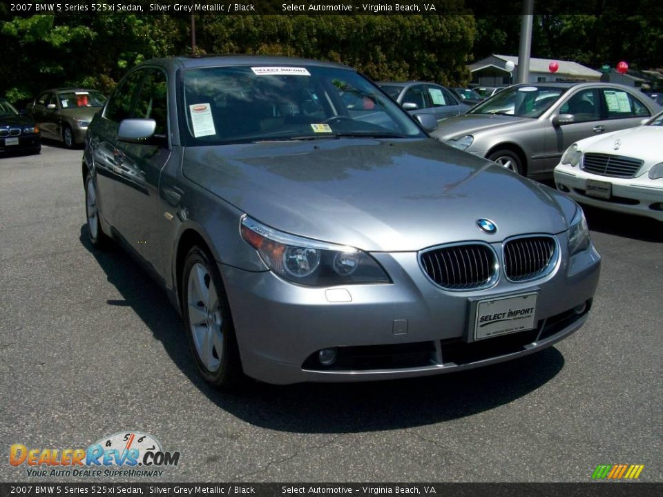 2007 BMW 5 Series 525xi Sedan Silver Grey Metallic / Black Photo #4