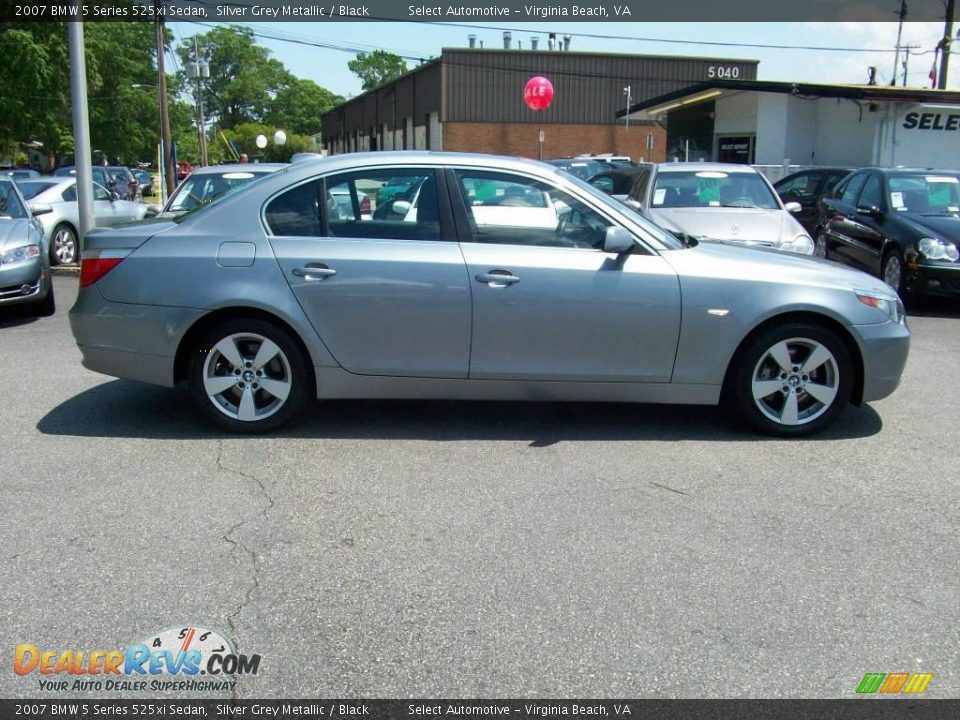 2007 BMW 5 Series 525xi Sedan Silver Grey Metallic / Black Photo #6