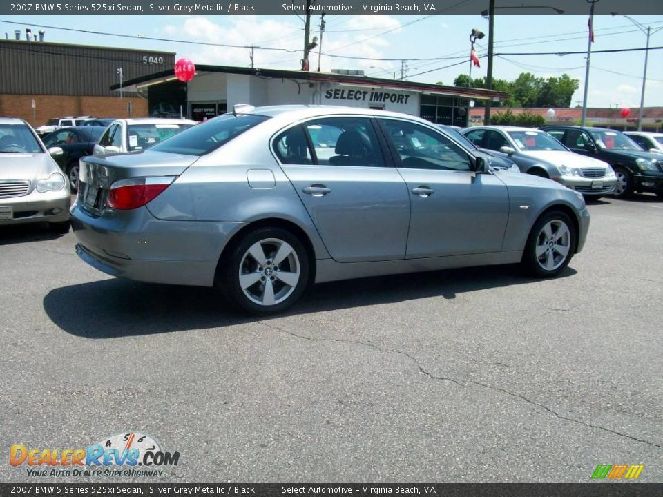 2007 BMW 5 Series 525xi Sedan Silver Grey Metallic / Black Photo #7