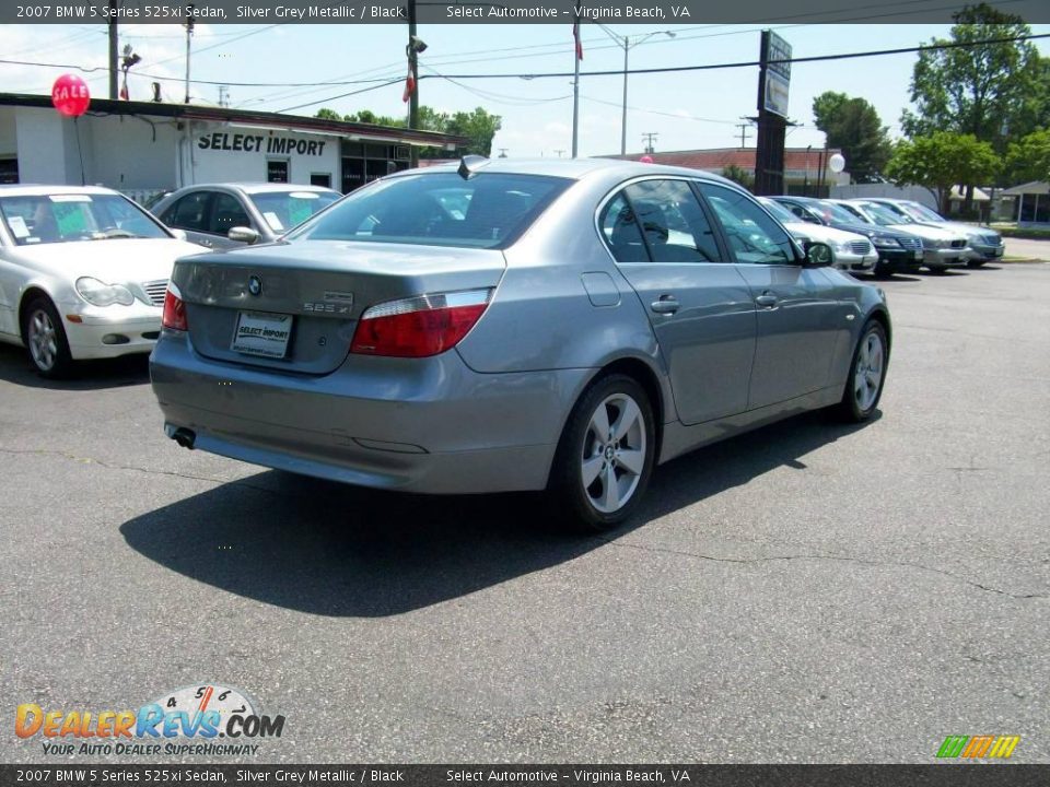 2007 BMW 5 Series 525xi Sedan Silver Grey Metallic / Black Photo #8