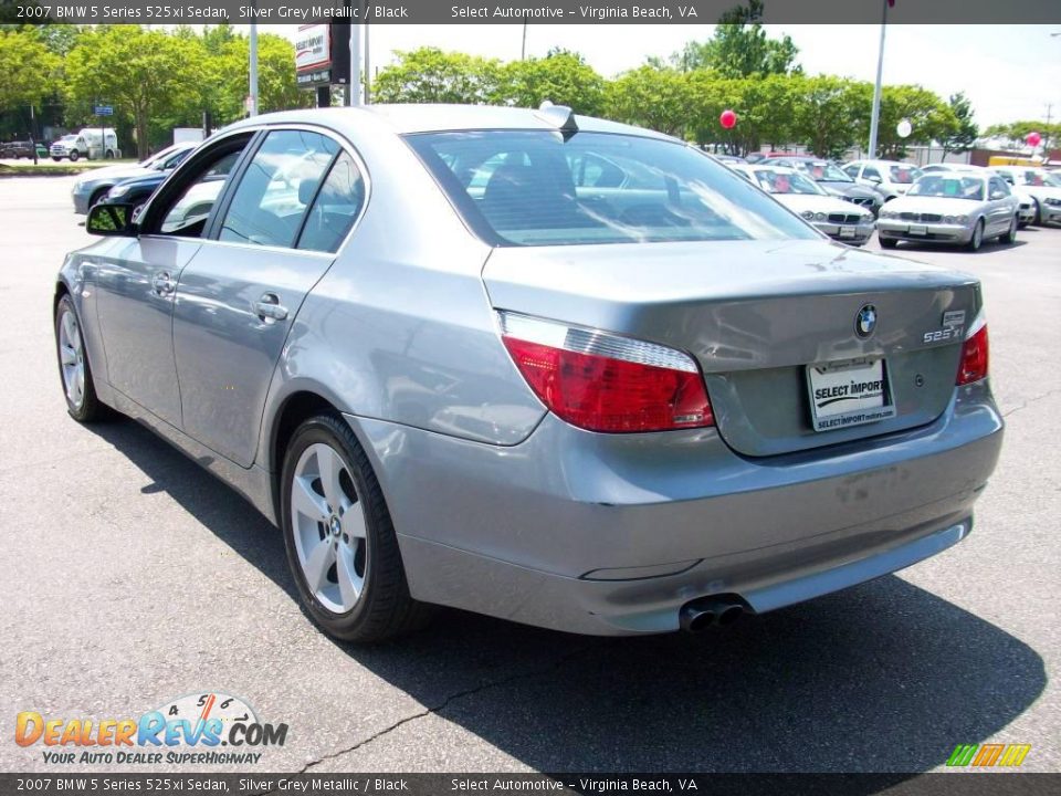 2007 BMW 5 Series 525xi Sedan Silver Grey Metallic / Black Photo #10