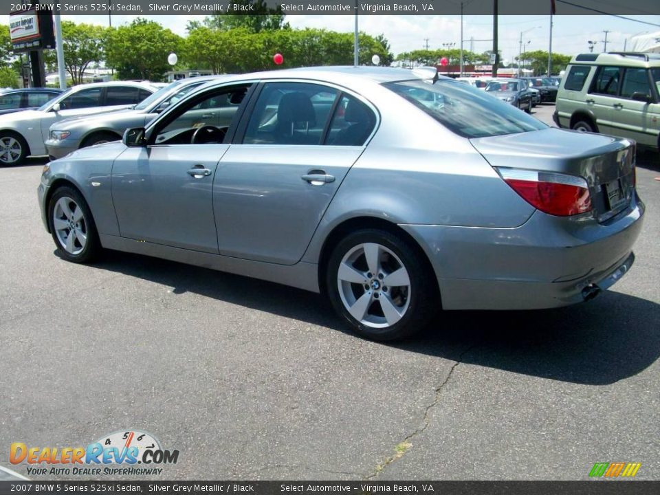 2007 BMW 5 Series 525xi Sedan Silver Grey Metallic / Black Photo #11