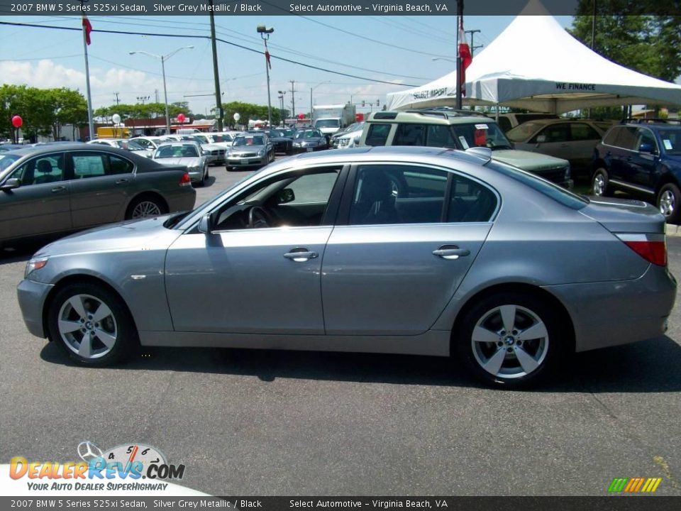 2007 BMW 5 Series 525xi Sedan Silver Grey Metallic / Black Photo #12