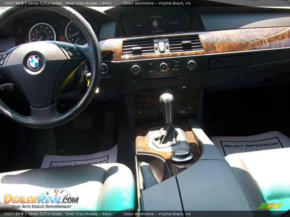 2007 BMW 5 Series 525xi Sedan Silver Grey Metallic / Black Photo #15