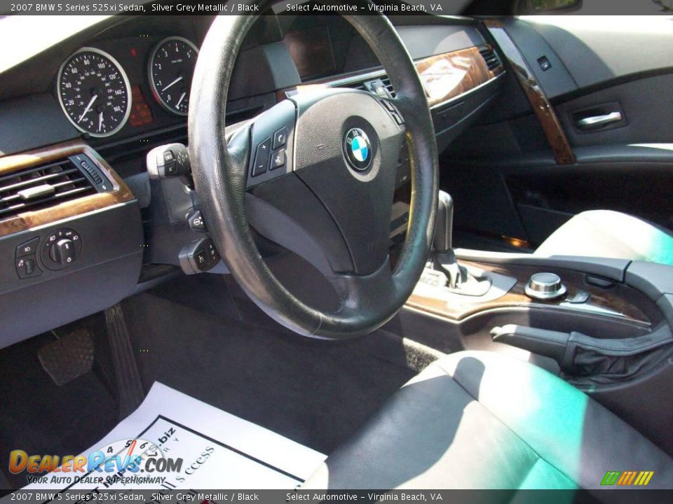 2007 BMW 5 Series 525xi Sedan Silver Grey Metallic / Black Photo #17